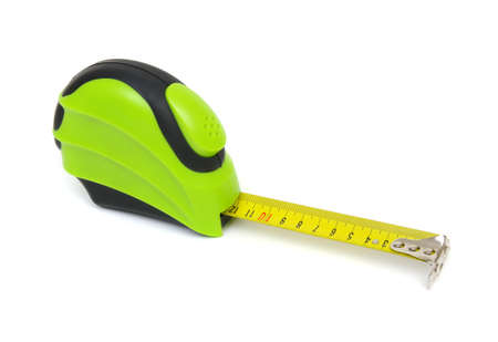 tape measure isolated on white backgroundの写真素材
