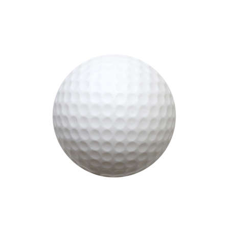 Golf ball isolated on white backgroundの写真素材