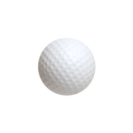 Golf ball isolated on white backgroundの写真素材