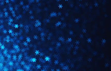 Abstract blue Christmas background with snowflakesの写真素材