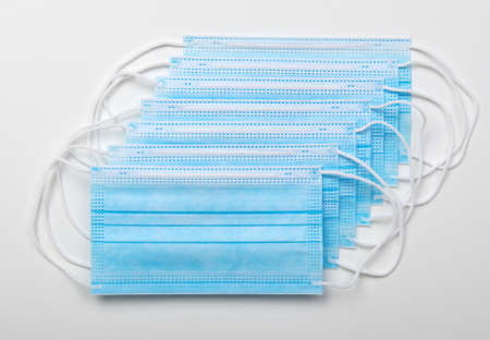 Medical masks isolated on white backgroundの写真素材