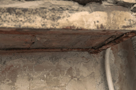 kitchen renovation from scratch, plastering a wall near a corrugated pipe from a gas water heater,...