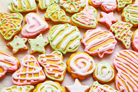 Homemade honey cakes with glaze.の写真素材