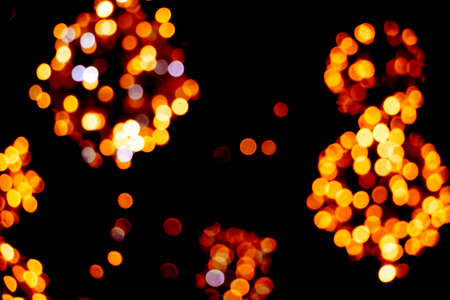 Defocus light. Abstract background of defocus orange lights.の写真素材