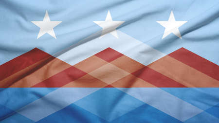 Peoria of Arizona of United States flag on the fabric texture background