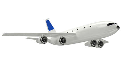 airplane isolated on white background  3d rendered image