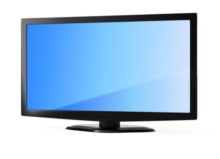 LCD televisor isolated on white background  3d renderの写真素材