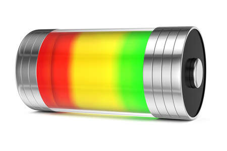 charged battery icon isolated on white background  3d render