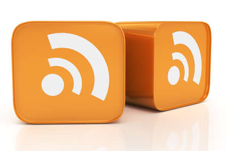 rss icons isolated on white background  3d render