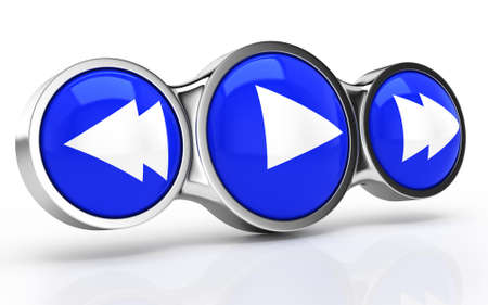 video player icon isolated on white background  3d rendered imageの写真素材