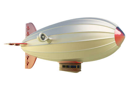 Airship isolated on white background. 3d renderの写真素材
