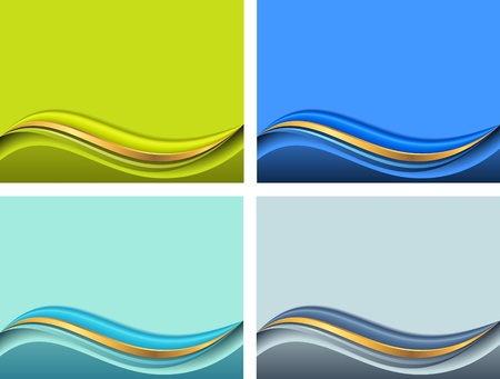 background for presentation with wave in different colorsのイラスト素材