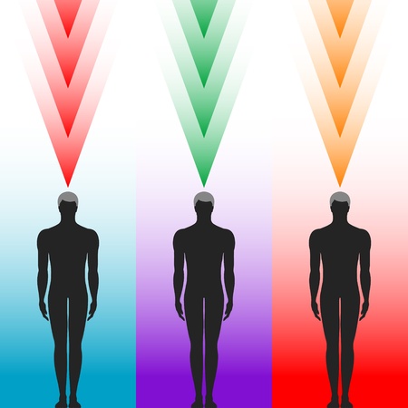 human body silhouette with arrowsのイラスト素材