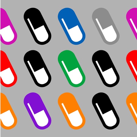 illustration of seamless wallpaper of pillsのイラスト素材