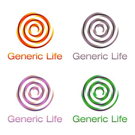 colorful spiral signs on white backgroundのイラスト素材