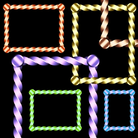 ornamental frames of various colorsのイラスト素材