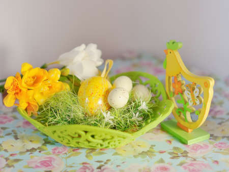 	Easter still-liof egg colored with colorsfe
