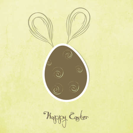 Easter card colored eggs and place for writingの写真素材