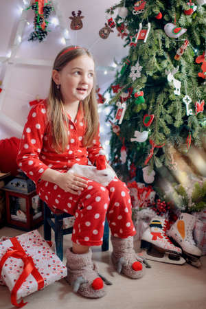 Girl and rabbitの写真素材