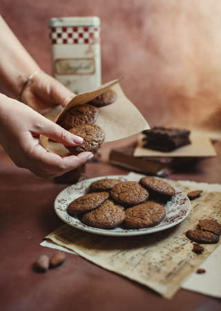 Homemade cakes, chocolate biscuits, tea biscuits, chocolate pastries, gift biscuits, cookies with...