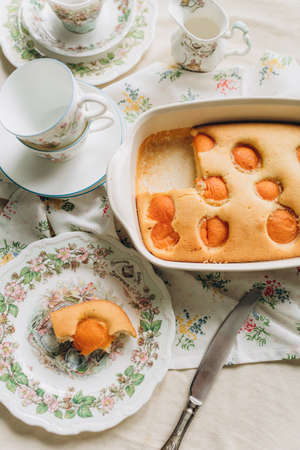 photography of food, homemade sweet pastry, piece of cake, home cookingの写真素材