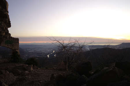 sunset from a strong run-down in Veronaの写真素材