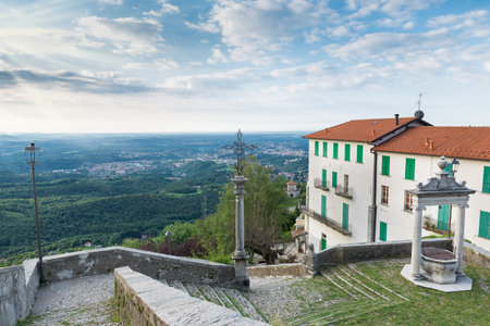 Panorama from the Sacro Monte of Varese, Italyのeditorial素材