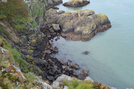 Down View to the Sea of Rocky Mountain Cliff  from Ben of Howth, Ireland