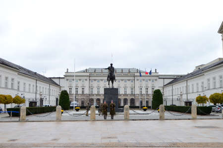 External View of Presidential Palace in Warsaw, Polandのeditorial素材