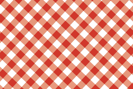 Red Gingham seamless pattern. Texture from rhombus/squares for - plaid, tablecloths, clothes,...