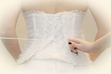 Wedding dress corsetの写真素材