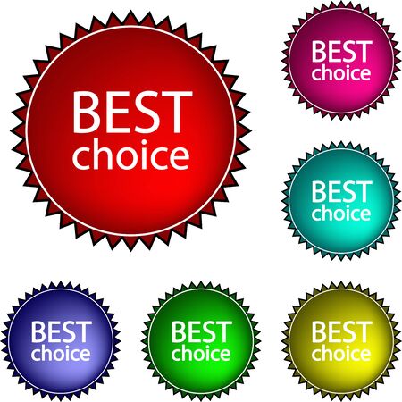 Collection of  glossy buttons Best choice in various colorsのイラスト素材