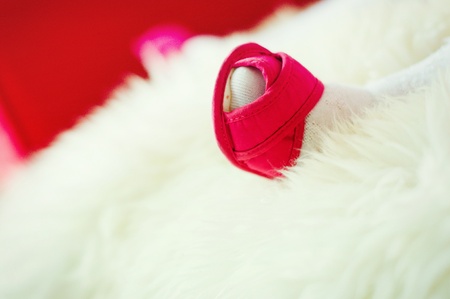 Children s feet in  shoesの写真素材