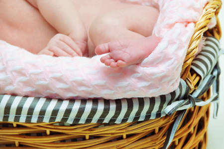 newborn baby feetの写真素材