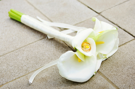 Wedding bouquet for the young beautiful brideの写真素材