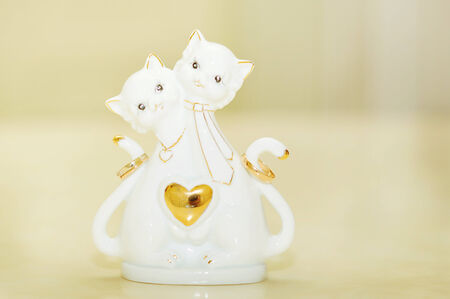 Two gold wedding ringsの写真素材