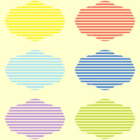 Set of children's labels in bright tonesのイラスト素材