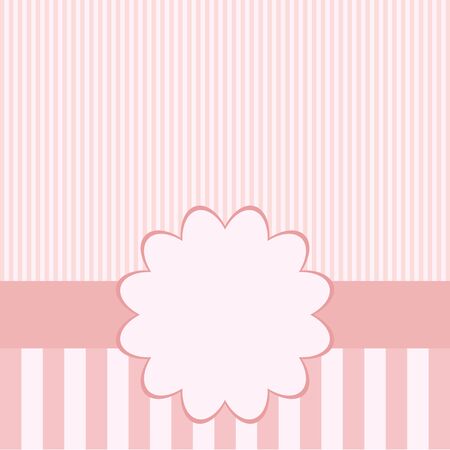 Pink Greeting card design. Vector color image.のイラスト素材