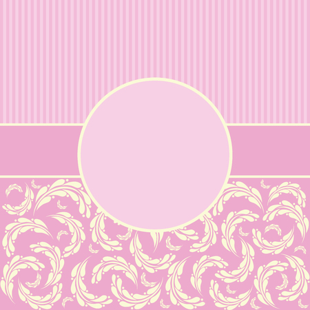 Elegant vector background with  lace borders, greeting card or wedding invitation templateのイラスト素材