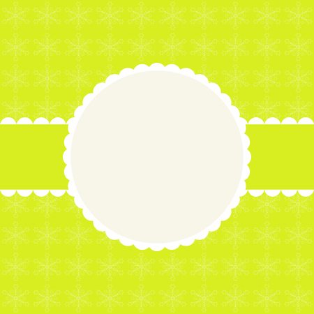 Christmas frame on snow background with space for textのイラスト素材