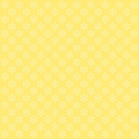 Abstract yellow pattern with snowflakes. Vector illustrationのイラスト素材
