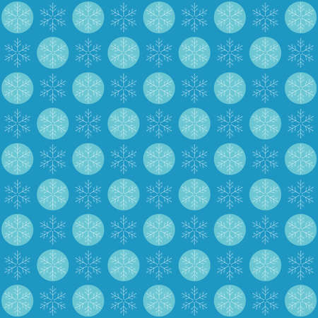 Blue snowflakes elegant pattern. Winter endless backgroundのイラスト素材