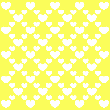Valentine's day pattern with heart in yellow tones