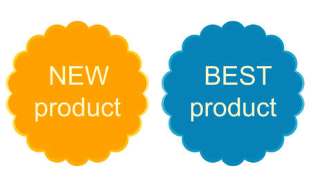 New product  buttons, labels, badges, Vector image.のイラスト素材