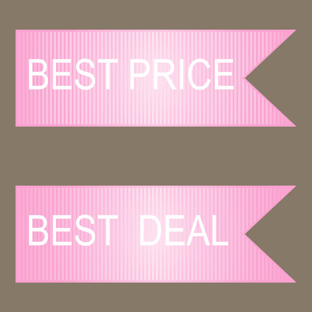 Hot Price Sales Labels in pink tonesのイラスト素材