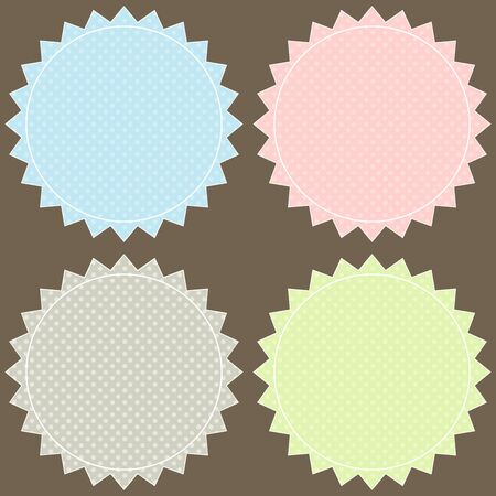 Vector set pastel labels. Vector illustration on grey background.のイラスト素材
