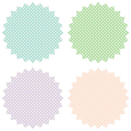 Vintage labels set in pastel tones. Vector image.のイラスト素材