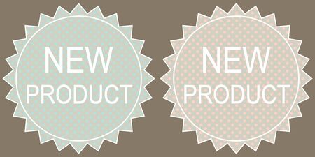 Vector New product Tag, Label in pastel tonesのイラスト素材