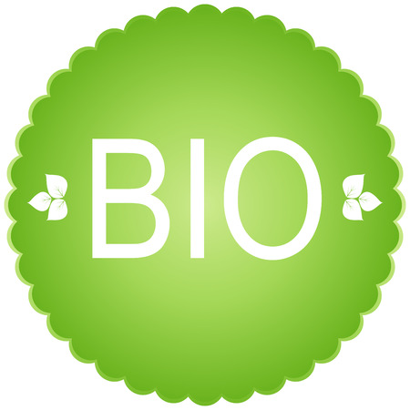 bio green Icon.  bio con Sign and labelのイラスト素材