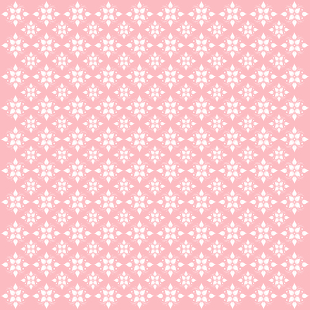 Pink floral pattern. Vector image in pastel tones.のイラスト素材